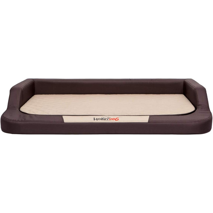 Ортопедичне ліжко для собак MEDICO Standard - коричневе з бежевим (XXL, 120x80 см)
