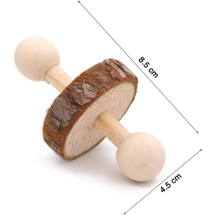 Дерев'яні іграшки для гризунів Winterworm: 6 шт. для хом'яків, мишей, шиншил, кроликів, мишовидних гризунів та морських свинок