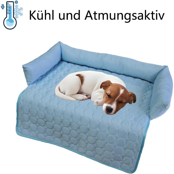 Охолоджуюче ліжко для собак, ліжко-софа для собак, 90х90 см, кавовий колір