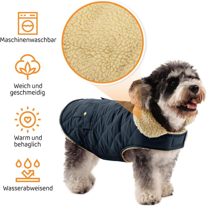 Водонепроникний зимовий теплий пуховик для собак Queenmore: для джек-расселів, чихуахуа, пуделів, бульдогів, біглів, блакитний, розмір S