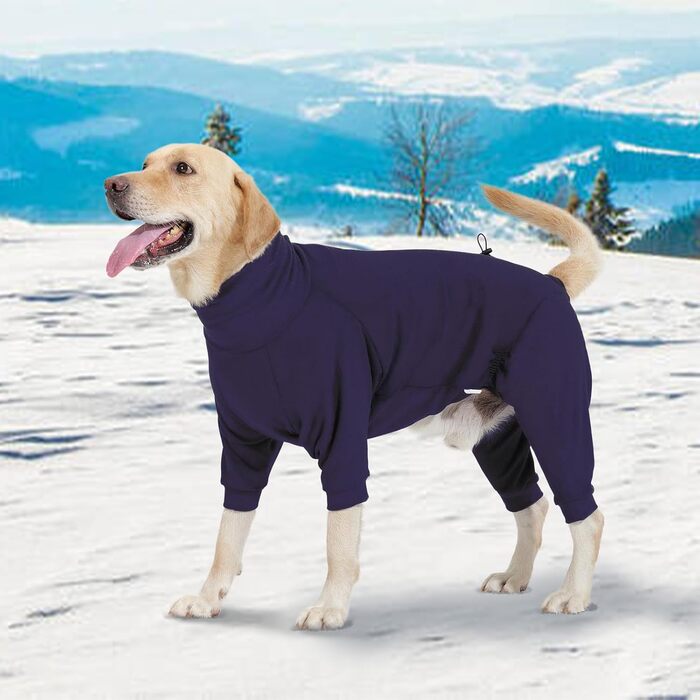 Теплий плед для собак на зиму, флісовий пуловер для собак з ніжками, м'яка чотирилапа куртка для собак маленьких та середніх порід, одяг для собак, флісова піжама (3XL, Синій)