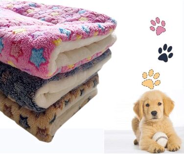 М'яка літня килимок для тварин, ковдра для собак та котів, рожевий зірка 74x100 см, 3 см