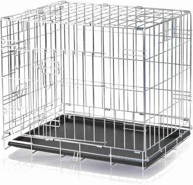 Клітка для собак TRIXIE Home S, 64x54x48 см, металева, складана, 2 двері, з піддоном