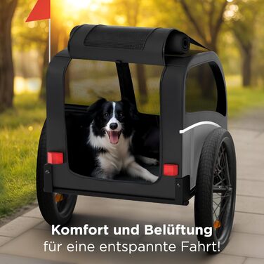 Фаркоп для велосипеда з собакою - Складаний фаркоп для велосипеда для собак до 40 кг, з відбивачами, водовідштовхувальний, сумісний з електровелосипедами, чорно-сірий