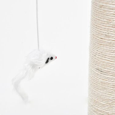 Дім Делюкс - Дряпка для котів NEVA, бежева, 101 x 49 x 49 см, поліестер, сизаль, MDF