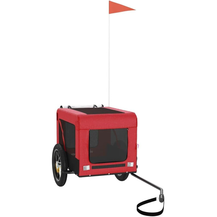 Причіп для велосипеда для собак та котів, червоно-чорний, Oxford-Gewebe & Eisen