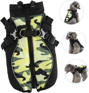 Зносостійкий одяг для цуценят з нагрудником та ремінцем на спину. Дихаючий костюм для собак з легкого матеріалу для маленьких собак. Портативний теплий одяг для собак на особливі випадки