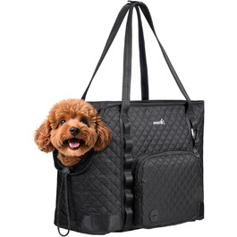 Транспортна сумка для собак Pecute, чорна XL, до 6 кг, 43x35x20 см