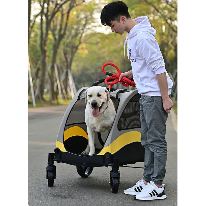 Візок для собак та котів 2-в-1 Boxer SmartSpace: великий об'єм, 600D Oxford, вантажопідйомність до 60 кг