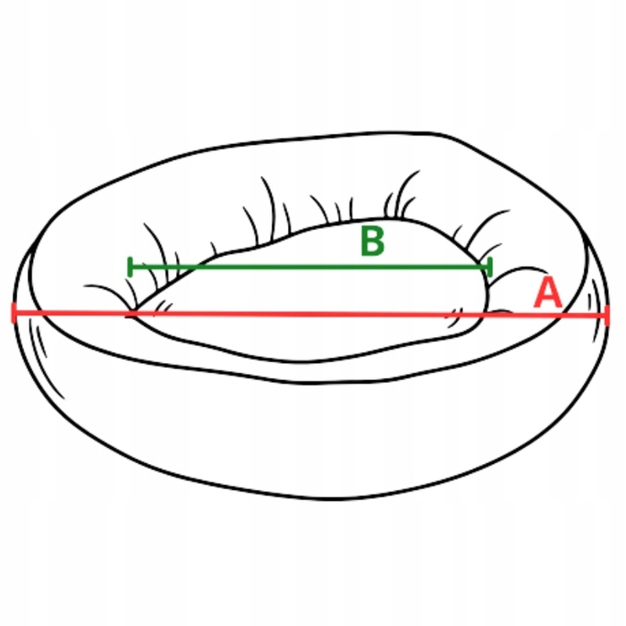 М'яке ліжечко для собак, сіре, 70 см x 50 см