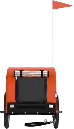 SECOLI Причіп для собак, візок для собак, буги для собак з відбивачем. Причіп для велосипеда для собак до 45 кг, оранжевий, 136 x 69 x 73.5 см