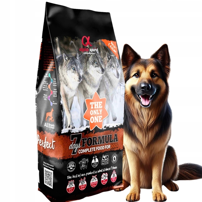 Повнораціонний сухий корм для собак Alpha Spirit 7 Days Formula, 12 кг
