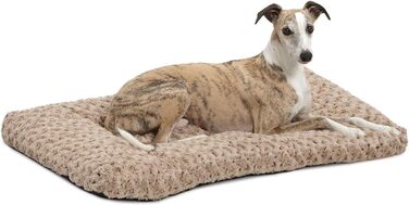 М'яке ліжко для домашніх тварин Midwest Homes for Pets QuietTime Deluxe Mocha Ombre Swirl, розмір M/L, машинне прання, неслизьке дно, м'яка підстилка для кліток 91 см, мокко-коричневий, 88 x 58 x 7 см