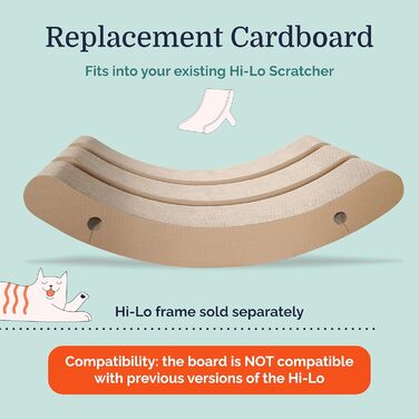 Котячий будиночок Hepper Hi-Lo з картонного каркасу та металевого підрамника - 3 позиції, для кішок, картонний котячий шкребок, активує м'язи, підходить для великих котів