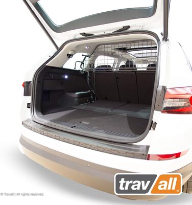 Сітка для собак Travall для Škoda Kodiaq (2016-2024) - автомобільна сітка, захист багажника, міцний сталевий захист для транспортування собак
