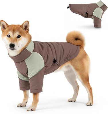 Зимова куртка для собак, непромокаєма, вітрозахисна, з накладками, світловідбиваюча, для малих та середніх собак, для катання на лижах, машинне прання (XL)