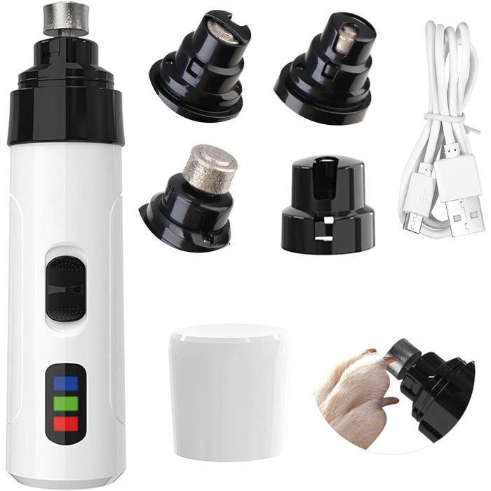 Електричний шліфувальник для собак та котів Leiser Groom Pro Kit, 2 швидкості, USB-зарядка