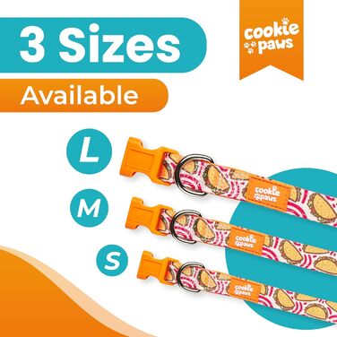 Комплект повідця та нашийника Cookie Paws для великих собак, м'який неопрен, регульований, швидке кріплення, дихаючий, легке очищення, стильний дизайн