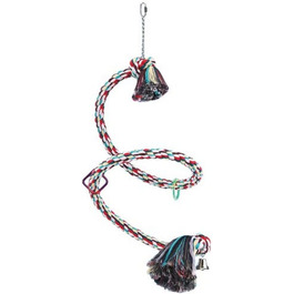 Іграшка для клітки Nobby, гойдалка-спіраль, кольорова, Ø 3,5 x 225 см