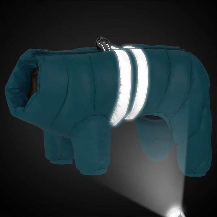 Зимова тепла куртка для собак, водонепроникна та вітронепроникна, з відбиваючими елементами. Підходить для Йоркширського тер'єра, мопса, чихуахуа, лабрадора. Червона.