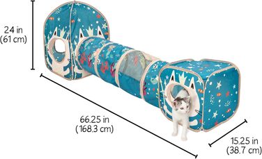 Ігровий майданчик для котів Kitty City, комбінований, поліестер і пластик, для дорослих котів, 38.74x38.74x60.96 см