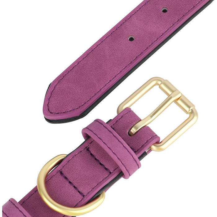 Персоналізоване шкіряне собаче ошийник з кристалами та іменем від PET ARTIST, блискучий ошийник зі стразами для собак, обхват шиї 33-43 см, фіолетовий