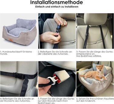 Зонєма ZNM Сидіння для собаки 2 в 1: автокрісло та переноска. Безпечне, водонепроникне, з регульованим ременем та сумкою для зберігання.