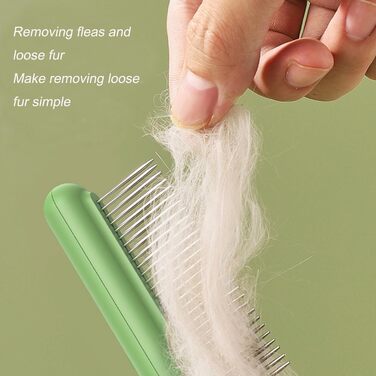 Щітка для собак маленьких порід та цуценят, видаляє шерсть та запобігає ковтунам, гребінець для видалення шерсті тварин, гребінець від бліх з нержавіючої сталі, ідеально підходить для Ши-тцу, Йоркширських тер'єрів, Мальтіпу, Мальтезе, маленьких порід (з ш