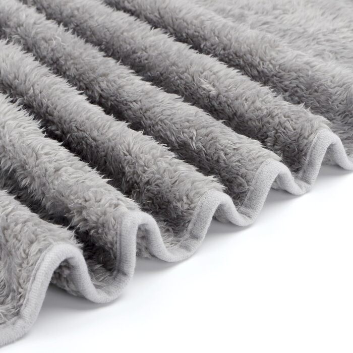 М'яка флісова підстилка для собак і котів Nobleza, 160 x 120 см, світло-сіра