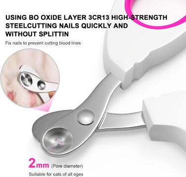 Тример для кігтів домашніх тварин - Katzennagelknipser (рожевий)