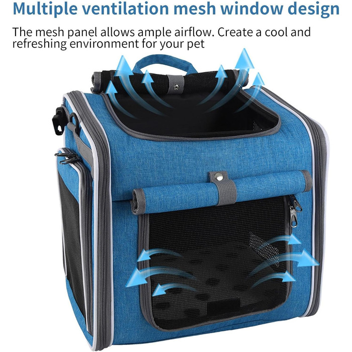 Рюкзак для собак - переноска на велосипед, регульована, з вентиляцією | легкий, безпечний транспорт для собак під час подорожей, прогулянок, їзди на велосипеді, щоденних поїздок