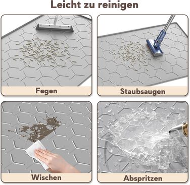 Килимок під лоток для котів Garoopion Katzenklo Matte, 86x56 см, силікон, сірий