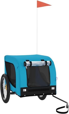 Причіп для велосипеда для собак, блакитний та чорний, Oxford-Gewebe та залізо, LH90049