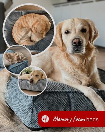 Ортопедичне ліжко для собак Flamingo Baldar – прямокутне, бежеве, 80 см. Комфортне місце для сну з подушкою Baldar, 80x60x18 см