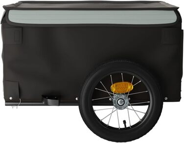 Причіп для велосипеда, переноска для собак, чорно-сірий, 30 кг, для щоденного транспортування, легко монтується