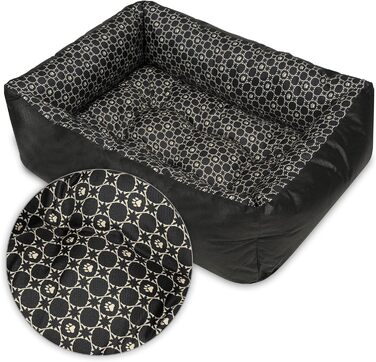 Лежак для собак SuperKissen24 Louis Black XL – м'яке, велике, пране, для малих, середніх і великих порід