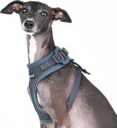 Шлея для собак Puppia Soft Harness RITEFIT сіра, розмір M