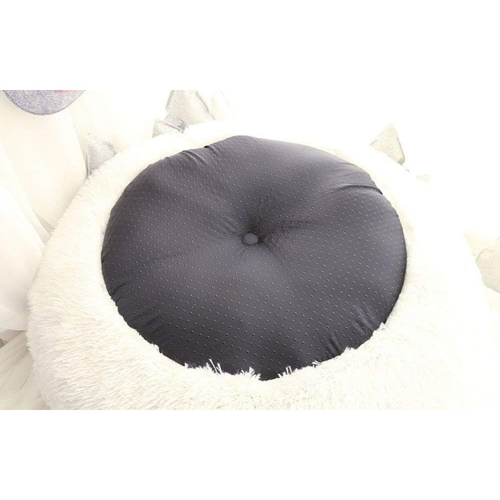 Кругле м'яке плюшеве ліжко-гніздо для кошенят та собак, зелене (XS:40 см)