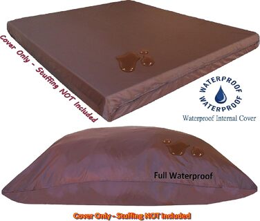 Чохол для лежака та подушки для собак і котів Dogbed4less, розмір L, 121,9x73,9 см, водонепроникний, з мікрозамші, коричневий, тільки чохли