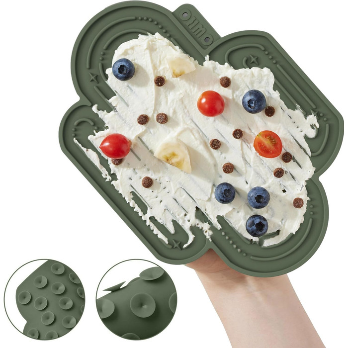 Лежак-іграшка для собак OHMO Schleckmatte, 2 шт. - милий дизайн кактуса, для заспокоєння та повільного годування, силікон, коралловий & вишневий (18x25.5 см)