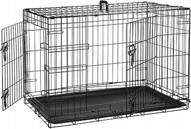 Клітка зі сталі з порошковим покриттям Ender для великих порід собак, 76 x 120 x 82 см