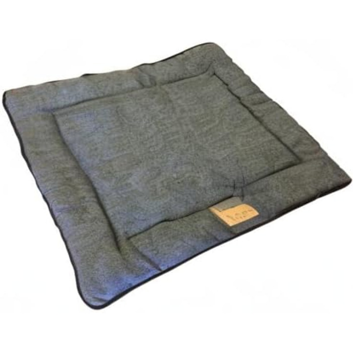 Ліжко для собак Ellie-Bo Wende, Tweed та чорне штучне хутро, для клітки розміру M, 76 см, розмір L71 x W48 x H3 см