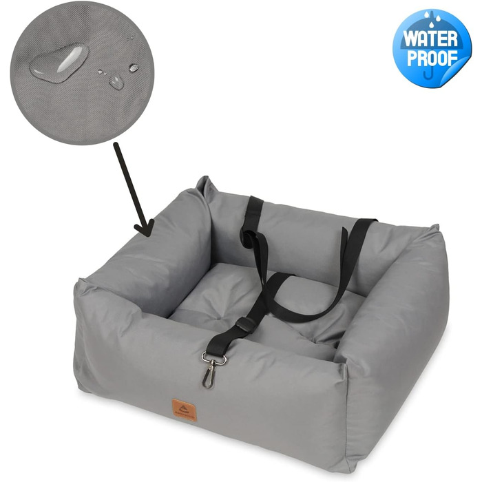 Автокрісло для собак, переноска для тварин у машину, 56x51x20 см (Сірий)