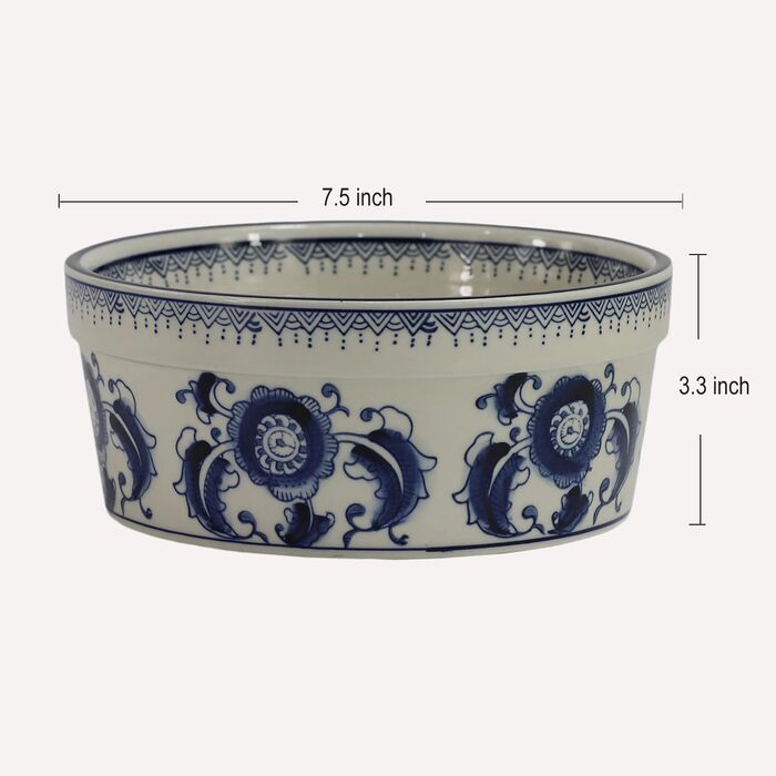 Набір мисок для корму та води для собак та котів SYNWISH, 14.7 x 18.3 x 6.1 см, блакитний та білий