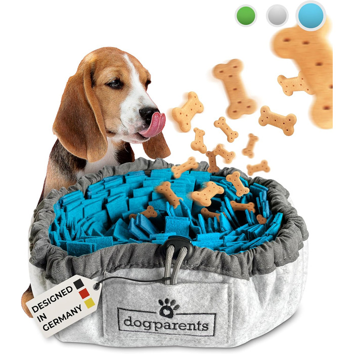 DOGPARENTS® нюхальний килимок для собак малих і великих, міцна синя іграшка-килимок для занять і пошукових ігор