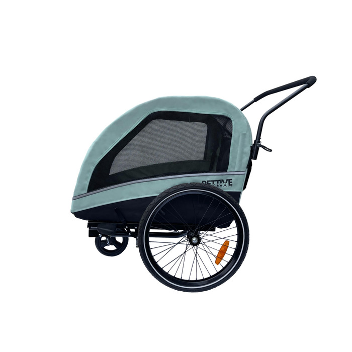 Причіп для велосипеда для собак до 40 кг, будівельник Active ONE 2в1, причіп для собак з підвіскою, світло-зелений