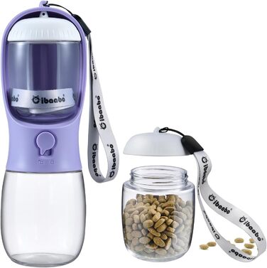 Поїлка для собак Cibaabo з контейнером для корму, 284 мл (Lila)