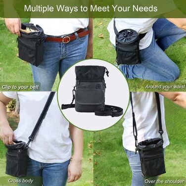 Сумка для собак Hanwell для ласощів та іграшок з дозатором для відходів, водонепроникна, сіра