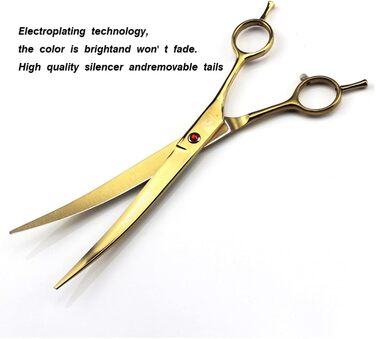 Набір професійних ножиць для грумінгу собак та котів: прямі та зігнуті моделі