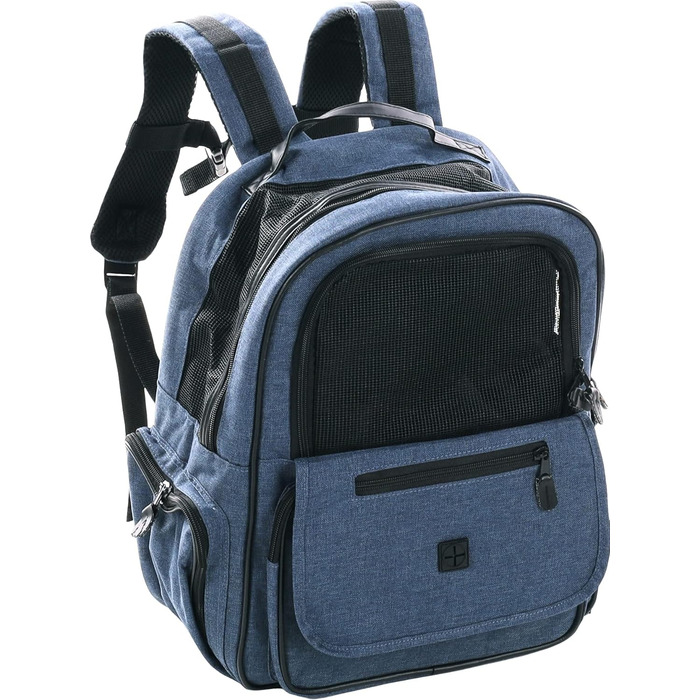 Рюкзак для собак Hunderucksack Wiro Зелений – 40x25x41 см – поліестер, посилена спинка, знімний піддон, страховка, нагрудний ремінь, кріплення для авторемня, Trolley-fix Зелений (Блакитний, 40x25x41CM (Пакети з 1))